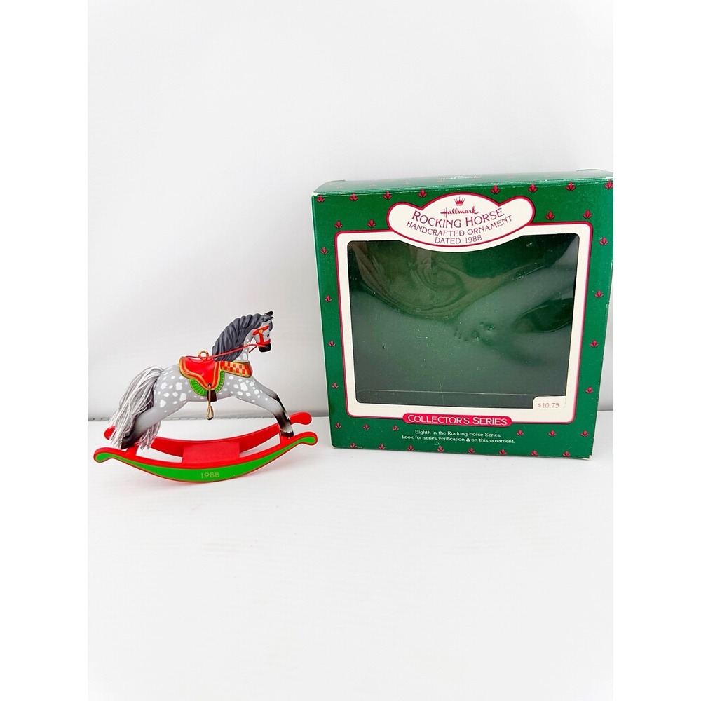 Hallmark Vintage 1988 Rocking Horse Ornament In Box.